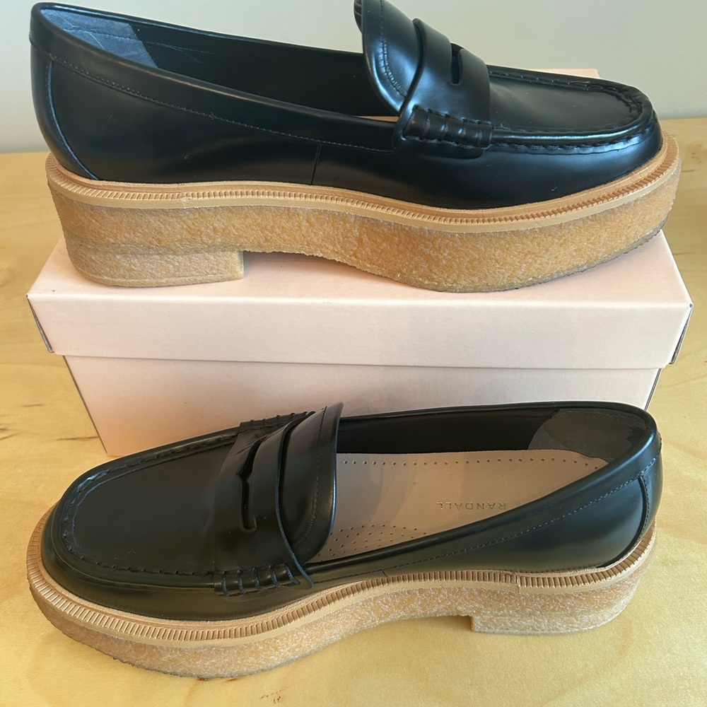 Loeffler Randall Black Rikki Loafers - Picture 2 of 8